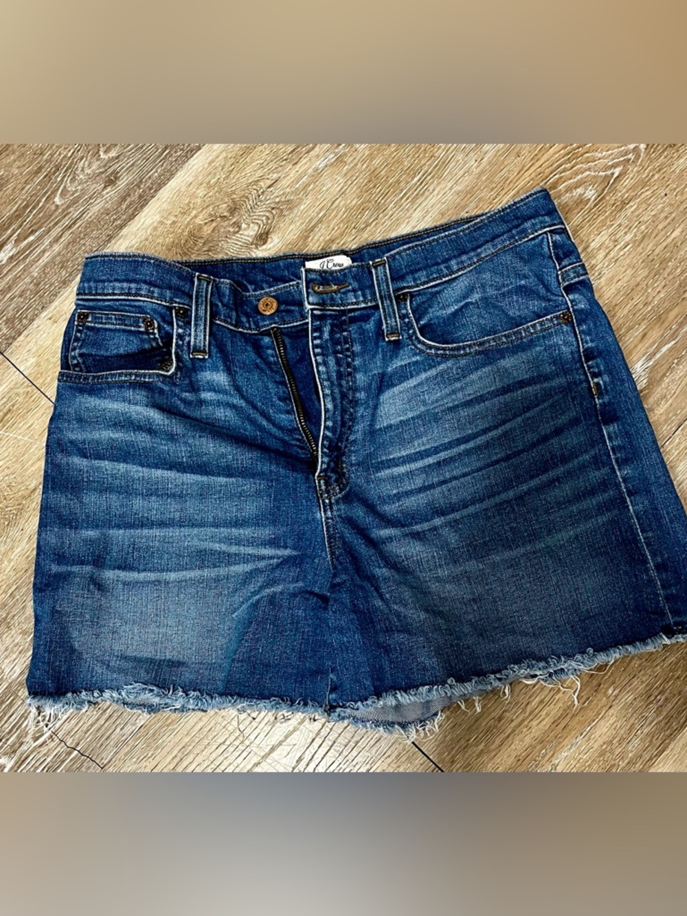 J. Crew Dark Blue Denim Cutoff Shorts